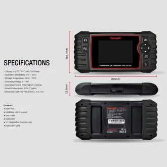 Diagnostika iCarsoft CR Pro - profesionální diagnostický nástroj pro multi-brand vozidla - multi Diagnostika iCarsoft CR Pro - profesionální diagnostický nástroj pro multi-brand vozidla - multi