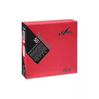 Ubrousky papírové INFIBRA 2vrs. 33x33cm červené 50ks Ubrousky papírové INFIBRA 2vrs. 33x33cm červené 50ks