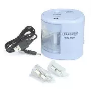 Ořezávátko elektrické Rapesco PS12 2 otvory modré USB kabel