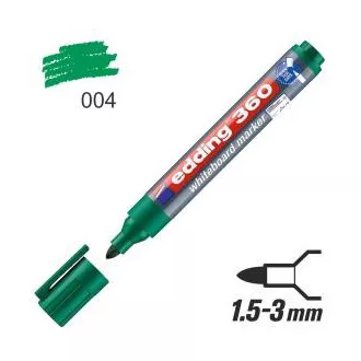 Popisovač Edding 360 na bílé tabule zelený válcový hrot 1,5-3mm Popisovač Edding 360 na bílé tabule zelený válcový hrot 1,5-3mm
