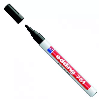 Popisovač Edding 751 lakový černý válcový hrot 1-2mm Popisovač Edding 751 lakový černý válcový hrot 1-2mm