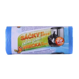 Sáčky na odpad HDPE 60x70cm 60L modré 30ks v roli extra pevné Sáčky na odpad HDPE 60x70cm 60L modré 30ks v roli extra pevné