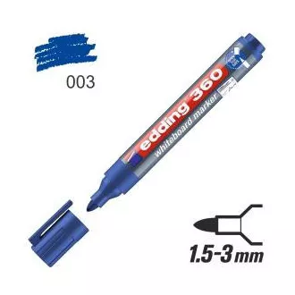 Popisovač Edding 360 na bílé tabule modrý válcový hrot 1,5-3mm Popisovač Edding 360 na bílé tabule modrý válcový hrot 1,5-3mm