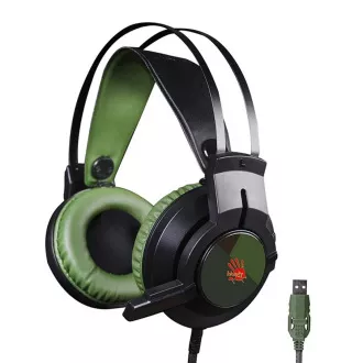 A4tech Bloody J437 herní sluchátka, 7.1., USB, zelená barva A4tech Bloody J437 herní sluchátka, 7.1., USB, zelená barva