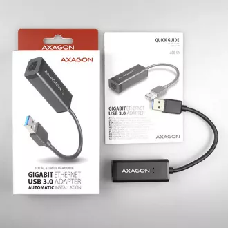 AXAGON ADE-SR, USB-A 3.2 Gen 1 - Gigabit Ethernet síťová karta, auto instal, černá AXAGON ADE-SR, USB-A 3.2 Gen 1 - Gigabit Ethernet síťová karta, auto instal, černá