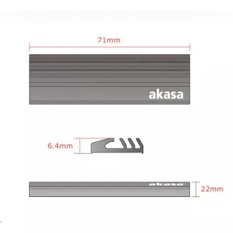 AKASA chladič M.2 SSD, pasivní AKASA chladič M.2 SSD, pasivní