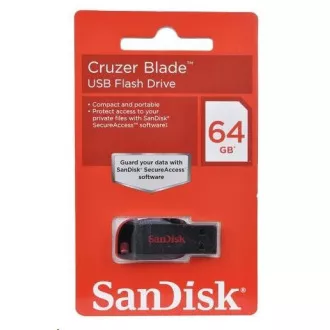 SanDisk Flash Disk 64GB Cruzer Blade, USB 2.0, černá SanDisk Flash Disk 64GB Cruzer Blade, USB 2.0, černá