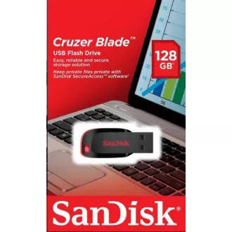 SanDisk Flash Disk 128GB Cruzer Blade, USB 2.0, černá SanDisk Flash Disk 128GB Cruzer Blade, USB 2.0, černá
