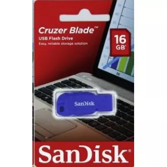 SanDisk Flash Disk 16GB Cruzer Blade, USB 2.0, modrá SanDisk Flash Disk 16GB Cruzer Blade, USB 2.0, modrá
