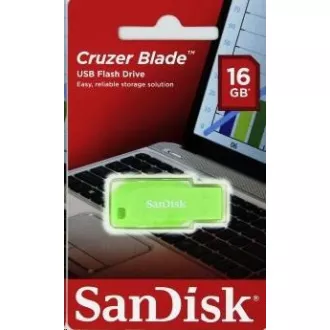 SanDisk Flash Disk 16GB Cruzer Blade, USB 2.0, zelená SanDisk Flash Disk 16GB Cruzer Blade, USB 2.0, zelená