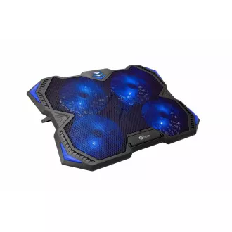 C-TECH chladící podložka pod NTB Zefyros (GCP-01B), casual gaming, 17, 3", modré podsvícení, regulace otáček