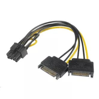 AKASA adaptér napájecí na 6+2pin PCIe (2xSATA male power to a 6+2pin PCIe female connector) AKASA adaptér napájecí na 6+2pin PCIe (2xSATA male power to a 6+2pin PCIe female connector)