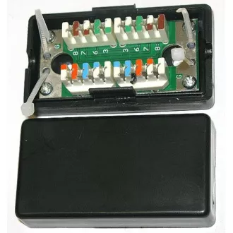 Spojovací box UTP Cat5E narážecí, černá Spojovací box UTP Cat5E narážecí, černá