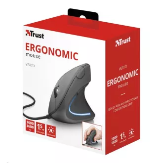 TRUST Myš Verto ergonomic mouse USB, black (černá) TRUST Myš Verto ergonomic mouse USB, black (černá)