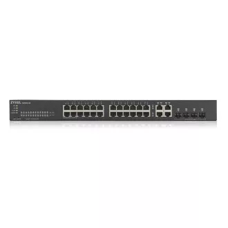 Zyxel GS1920-24V2 28-port Gigabit WebManaged Switch, 24x gigabit RJ45, 4x gigabit RJ45/SFP, fanless Zyxel GS1920-24V2 28-port Gigabit WebManaged Switch, 24x gigabit RJ45, 4x gigabit RJ45/SFP, fanless