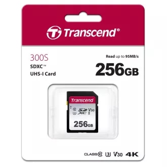 TRANSCEND SDXC karta 256GB 300S, UHS-I U3 V30 (R:95/W:45 MB/s) TRANSCEND SDXC karta 256GB 300S, UHS-I U3 V30 (R:95/W:45 MB/s)