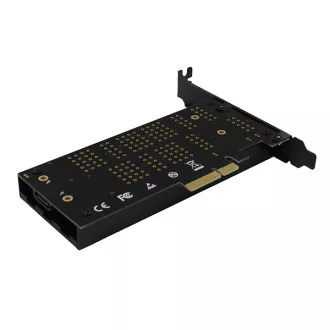 AXAGON PCEM2-DC, PCIe x4 - M.2 NVMe M-key + SATA B-key slot adaptér, chladič, LP AXAGON PCEM2-DC, PCIe x4 - M.2 NVMe M-key + SATA B-key slot adaptér, chladič, LP