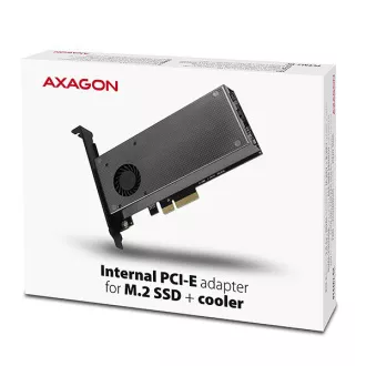 AXAGON PCEM2-DC, PCIe x4 - M.2 NVMe M-key + SATA B-key slot adaptér, chladič, LP AXAGON PCEM2-DC, PCIe x4 - M.2 NVMe M-key + SATA B-key slot adaptér, chladič, LP