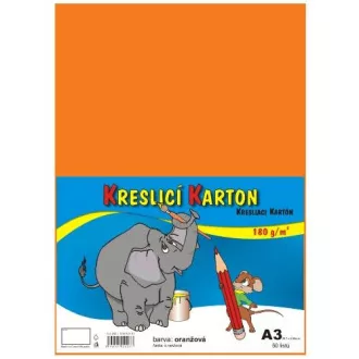 Kreslící karton A3/180g 50 listů oranžový Kreslící karton A3/180g 50 listů oranžový