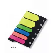 Záložky samolepící PP šipka 12x44mm a 46x25mm 5 neon barev 6x20 listů Concorde