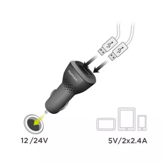 TomTom vysokorychlostní duální nabíječka do auta (2x USB) TomTom vysokorychlostní duální nabíječka do auta (2x USB)