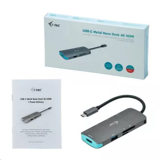 i-tec USB-C Metal Nano Dock 4K HDMI + Power Delivery 60 W i-tec USB-C Metal Nano Dock 4K HDMI + Power Delivery 60 W