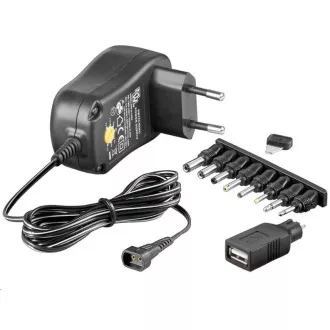 Goobay Univerzální napájecí adaptér 230V/3-12V stejnosměrný 1500mA Goobay Univerzální napájecí adaptér 230V/3-12V stejnosměrný 1500mA