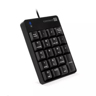 CONNECT IT NumCALC drátová numerická klávesnice, ČERNÁ CONNECT IT NumCALC drátová numerická klávesnice, ČERNÁ