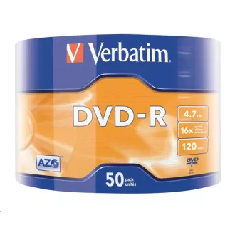 VERBATIM DVD-R (50-Pack) 16x WRAP 4.7GB MATT VERBATIM DVD-R (50-Pack) 16x WRAP 4.7GB MATT