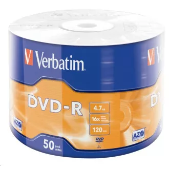 VERBATIM DVD-R (50-Pack) 16x WRAP 4.7GB MATT VERBATIM DVD-R (50-Pack) 16x WRAP 4.7GB MATT