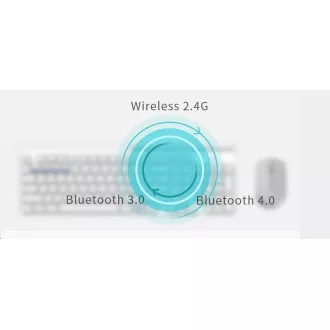 RAPOO myš 7200M Multi-mode bezdrátová, bílá