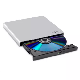 HITACHI LG - externí mechanika DVD-W/CD-RW/DVD±R/±RW/RAM GP57ES40, Slim, Silver, box+SW HITACHI LG - externí mechanika DVD-W/CD-RW/DVD±R/±RW/RAM GP57ES40, Slim, Silver, box+SW