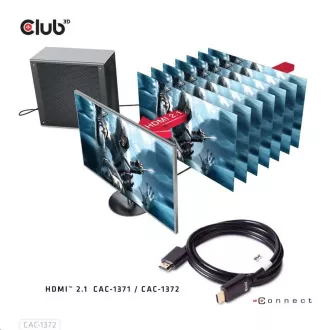 Club3D Kabel Ultra Rychlý HDMI™ Certifikovaný HDMI™ 4K120Hz, 8K60Hz, 2m, 28 AWG Club3D Kabel Ultra Rychlý HDMI™ Certifikovaný HDMI™ 4K120Hz, 8K60Hz, 2m, 28 AWG