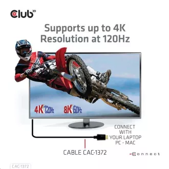 Club3D Kabel Ultra Rychlý HDMI™ Certifikovaný HDMI™ 4K120Hz, 8K60Hz, 2m, 28 AWG Club3D Kabel Ultra Rychlý HDMI™ Certifikovaný HDMI™ 4K120Hz, 8K60Hz, 2m, 28 AWG
