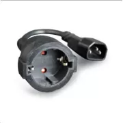 GEMBIRD Kabel síťový adaptér C14 (M) -> schuko (F), 15 cm