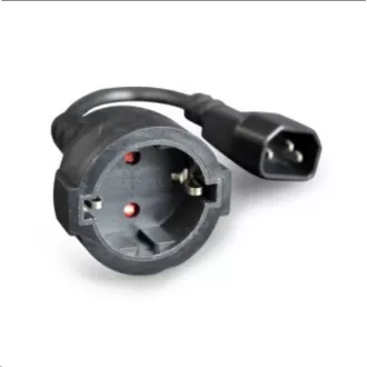 GEMBIRD Kabel síťový adaptér C14 (M) -> schuko (F), 15 cm GEMBIRD Kabel síťový adaptér C14 (M) -> schuko (F), 15 cm