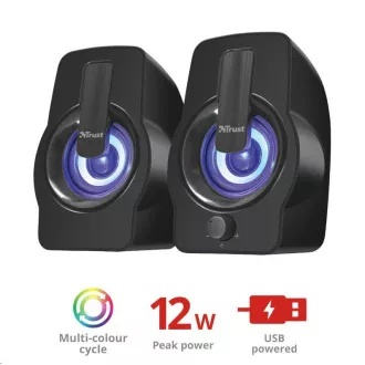TRUST Gemi RGB 2.0 Speaker Set - černý TRUST Gemi RGB 2.0 Speaker Set - černý