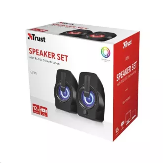 TRUST Gemi RGB 2.0 Speaker Set - černý TRUST Gemi RGB 2.0 Speaker Set - černý