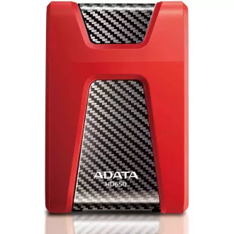 ADATA Externí HDD 1TB USB 3.1 DashDrive Durable HD650, červený (gumový, nárazu odolný) ADATA Externí HDD 1TB USB 3.1 DashDrive Durable HD650, červený (gumový, nárazu odolný)