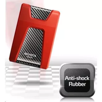 ADATA Externí HDD 1TB USB 3.1 DashDrive Durable HD650, červený (gumový, nárazu odolný) ADATA Externí HDD 1TB USB 3.1 DashDrive Durable HD650, červený (gumový, nárazu odolný)