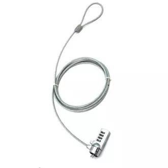 PREMIUMCORD Bezpečnostní zámek na NTB 1, 8m Kensington Lock (4 místný kód, ocelové lanko) PREMIUMCORD Bezpečnostní zámek na NTB 1, 8m Kensington Lock (4 místný kód, ocelové lanko)