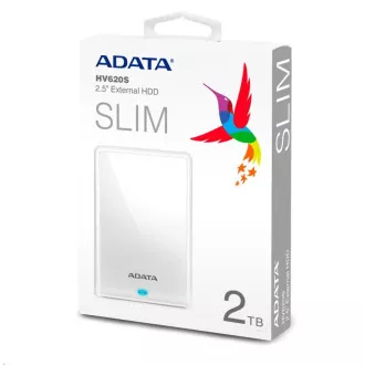 ADATA Externí HDD 2TB 2, 5" USB 3.0 DashDrive HV620S, bílá ADATA Externí HDD 2TB 2, 5" USB 3.0 DashDrive HV620S, bílá