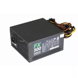 EVOLVEO FX 500, zdroj 500W ATX, 14cm, tichý, 80+ White, záruka 3 roky, černý
