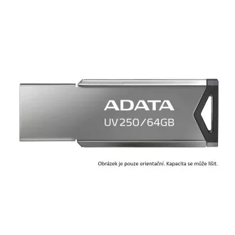 ADATA Flash Disk 32GB UV250, USB 2.0 Dash Drive, tmavě stříbrná ADATA Flash Disk 32GB UV250, USB 2.0 Dash Drive, tmavě stříbrná