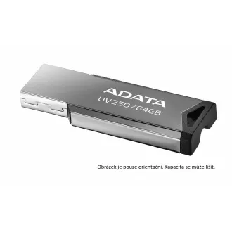 ADATA Flash Disk 32GB UV250, USB 2.0 Dash Drive, tmavě stříbrná ADATA Flash Disk 32GB UV250, USB 2.0 Dash Drive, tmavě stříbrná