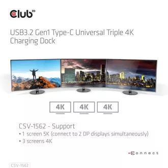 Club3D Dokovací stanice USB-C 13v1, 2xDP, 3xHDMI, 1xUSB-C, 5xUSB, 1xRJ45, 1x3.5mm, černá Club3D Dokovací stanice USB-C 13v1, 2xDP, 3xHDMI, 1xUSB-C, 5xUSB, 1xRJ45, 1x3.5mm, černá