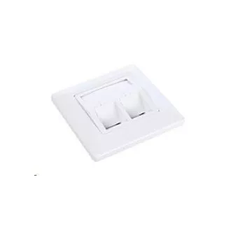 Solarix Zásuvka modulární pro 2 keystony pod omítku bílá SX9-2-0-WH Solarix Zásuvka modulární pro 2 keystony pod omítku bílá SX9-2-0-WH