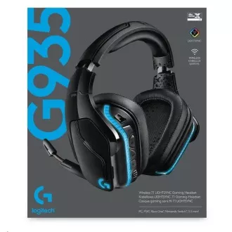 Logitech herní sluchátka G935, Wireless 7.1, LIGHTSYNC Gaming Headset - EMEA Logitech herní sluchátka G935, Wireless 7.1, LIGHTSYNC Gaming Headset - EMEA