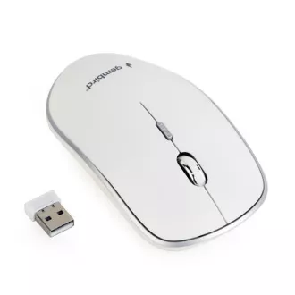 GEMBIRD myš MUSW-4B-01, bílá, bezdrátová, USB nano receiver GEMBIRD myš MUSW-4B-01, bílá, bezdrátová, USB nano receiver