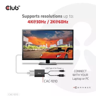 Club3D Adaptér aktivní DisplayPort na Dual Link DVI-D, USB napájení, 60cm, HDCP ON Club3D Adaptér aktivní DisplayPort na Dual Link DVI-D, USB napájení, 60cm, HDCP ON